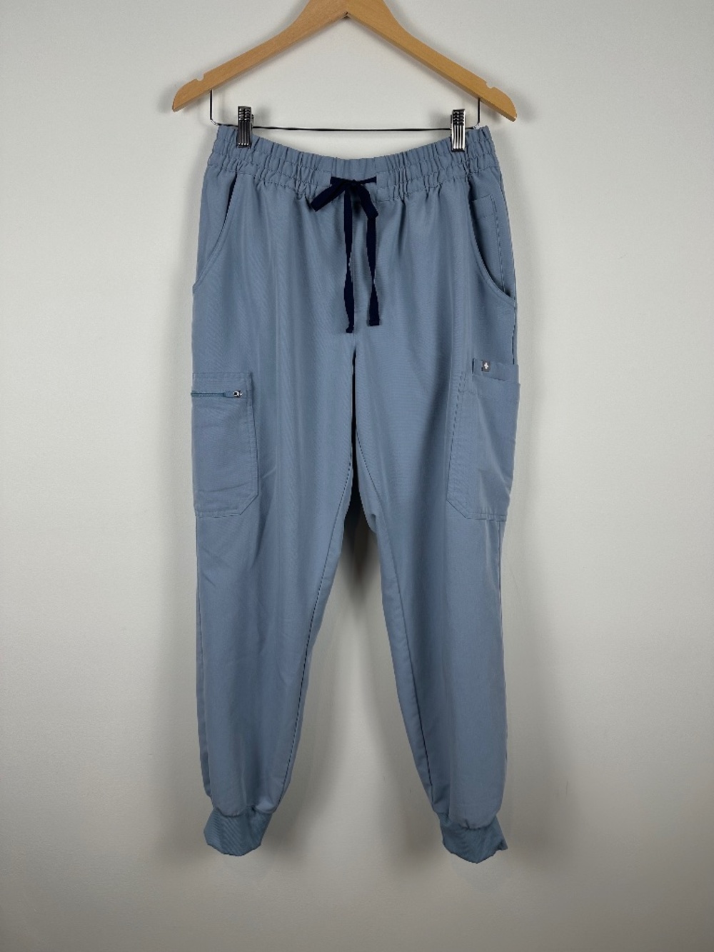 FIGS Uman Cargo Jogger Scrub Pants Large Dusty Blue Technical Collection